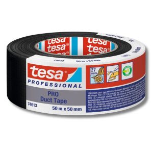 Tesa Ducttape Professioneel Standaard Zwart 50mm x 50 meter 74613 reparatietape