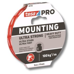 Tesa dubbelzijdig tape wit 19mm x 5 meter ultra strong 66792-00001-00
