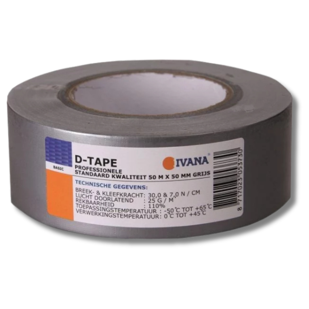 Ivana D-Tape Standaard 50mm x 50 meter Grijs 49200
