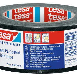 Tesa ducttape professioneel 50mm x 25 meter zwart 04688 - Afbeelding 2