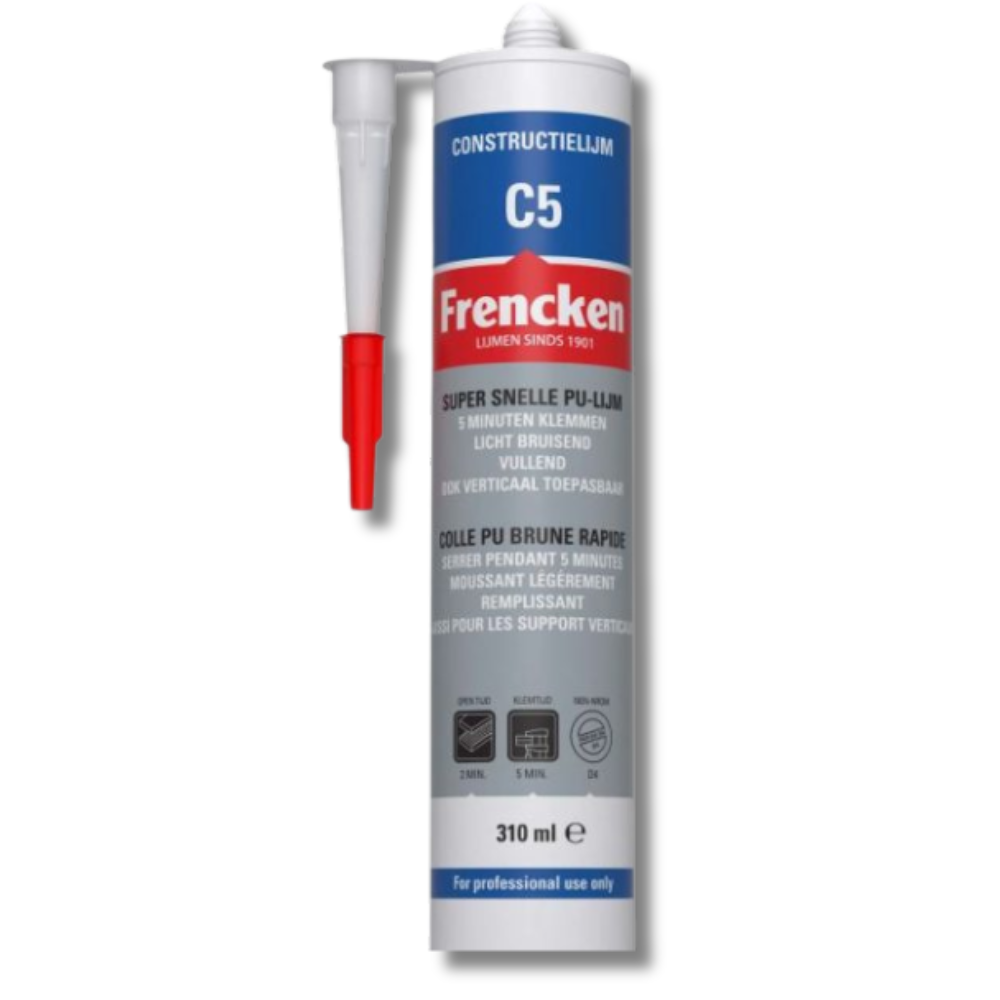 Frencken constructielijm c5 koker 310 ml klemtijd 5 minuten