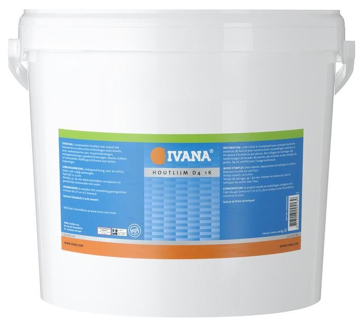 Ivana Houtlijm D4 1K Emmer 10 Kg Iva0002078 van Frencken te koop bij Schroef.nl. Art.nr: 10469
