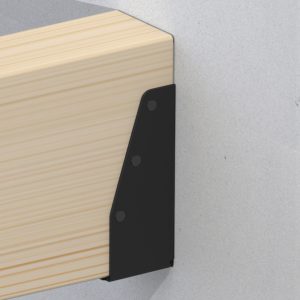 Gb balkdrager zonder lip gbs-zl 71x146 zwart 095532 epoxy coating zwart, per stuk te bestellen. - Afbeelding 2