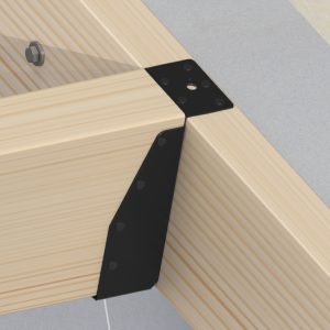 Gb balkdrager met lip gbs-ll 59x156 zwart 093342 epoxy coating zwart, per stuk te bestellen. - Afbeelding 2