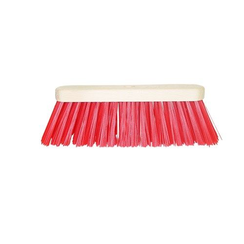 Ivana Straatbezem Rood Ronde kap 30cm 100% FSC IVA001208 zonder steel