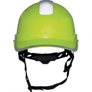 Deltaplus bouwhelm baseball geel diamond v up met kinriem