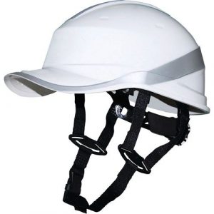 Deltaplus bouwhelm baseball wit diamond v up met kinriem