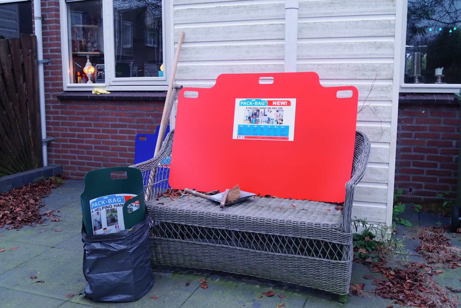 Pack-bag xl voor 90 liter zak 119x79cm rood - Afbeelding 6