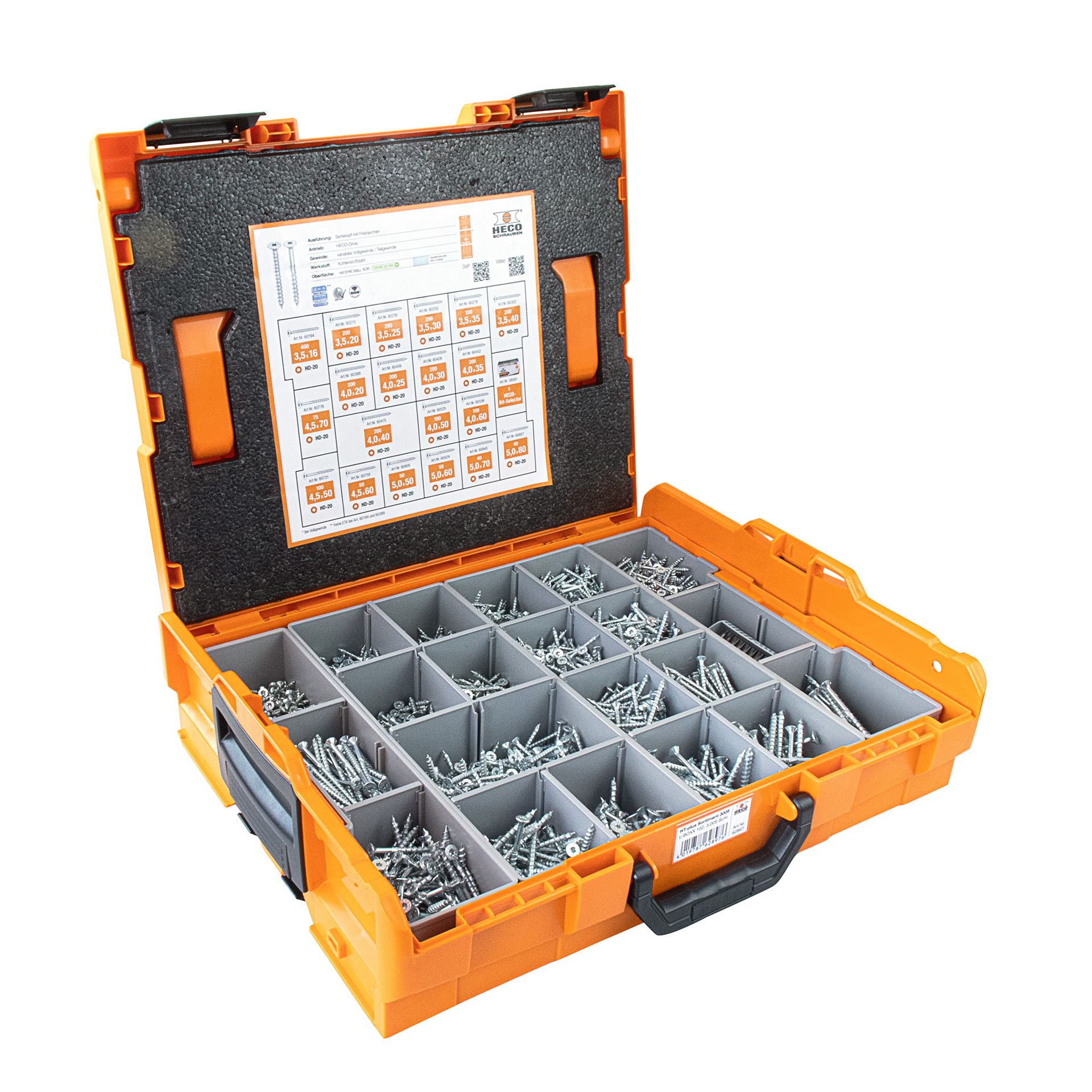Heco assortimentsbox l-box 102 62897 3005-delig verzinkte schroeven - Afbeelding 2