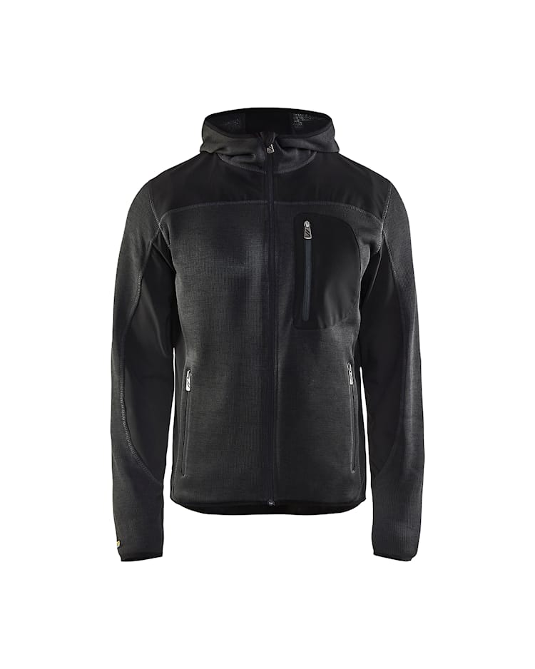 Blaklader vest gebreid met softshell 4930 maat s grijs/zwart