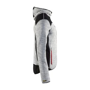 Blaklader vest gebreid met softshell 4930 maat xl lichtgrijs met zwart - Afbeelding 4
