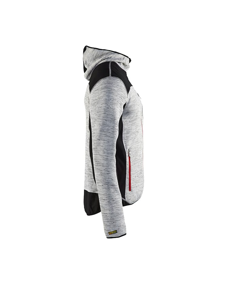 Blaklader vest gebreid met softshell 4930 maat xl lichtgrijs met zwart - Afbeelding 4