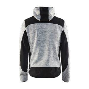Blaklader vest gebreid met softshell 4930 maat xl lichtgrijs met zwart - Afbeelding 3