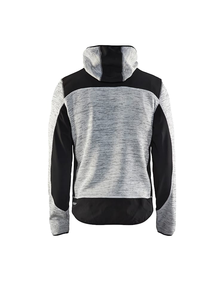 Blaklader vest gebreid met softshell 4930 maat xl lichtgrijs met zwart - Afbeelding 3