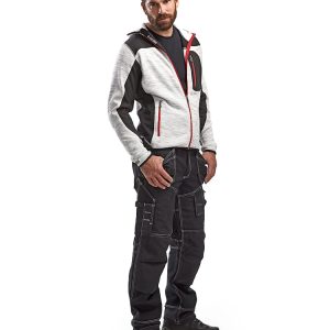 Blaklader vest gebreid met softshell 4930 maat xl lichtgrijs met zwart - Afbeelding 2