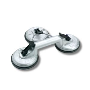 Glasdrager aluminium 3 zuignappen