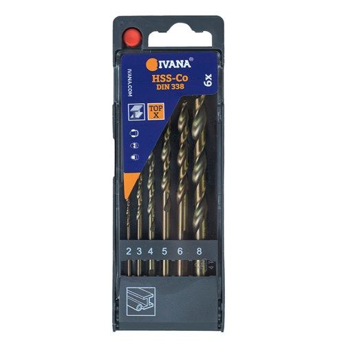 Ivana Hss Borenset Cobalt Top-X 2,3,4,5,6 En 8 Mm van Ivana te koop bij Schroef.nl. Art.nr: 72358