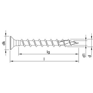 Heco RVS Scharnierschroef 4,5x40 platverzonken kop TX20 Topix-Plus verpakt per 500 - Afbeelding 2