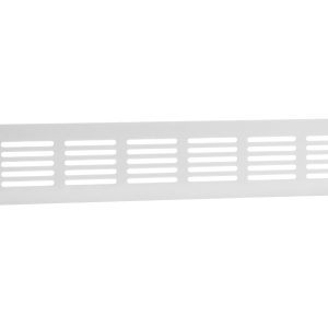 Nedco Plintrooster Aluminium Wit 500x60mm bxh, doorlaat 82,5cm² - Afbeelding 2