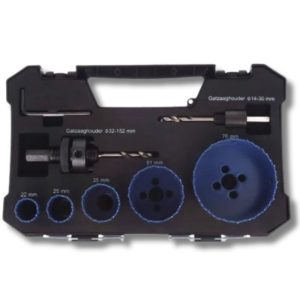 Ivana gatzagenset 8-delig hss bimetaal 56739 22, 25, 35, 51, 76 mm + 2 adapters