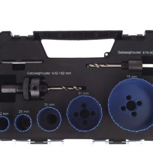 Ivana Gatzagenset 8-delig HSS Bimetaal 22, 25, 35, 51, 76 mm met 2 adapters 56739