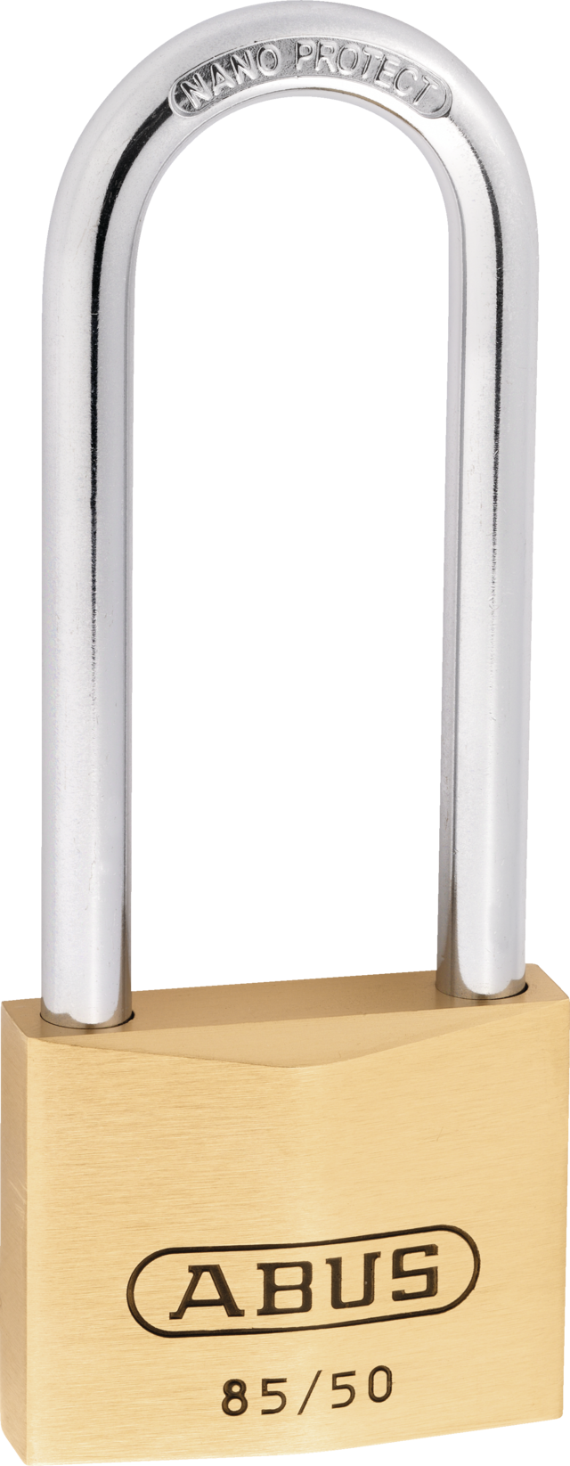 Abus Hangslot 85/50HB80 hoge beugel, kast van massief messing met 2 sleutels - Afbeelding 2
