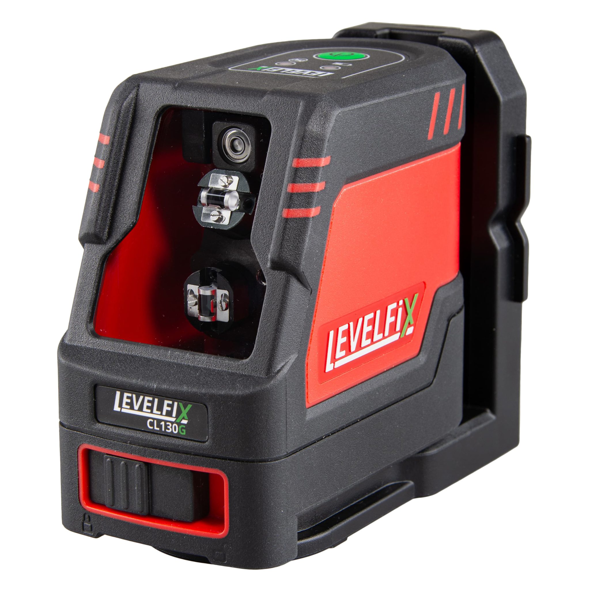 Levelfix Kruislijnlaser met groene lijn horizontaal en verticaal CL130G tot 30 meter zonder ontvanger, 50 meter met ontvanger (optioneel leverbaar)