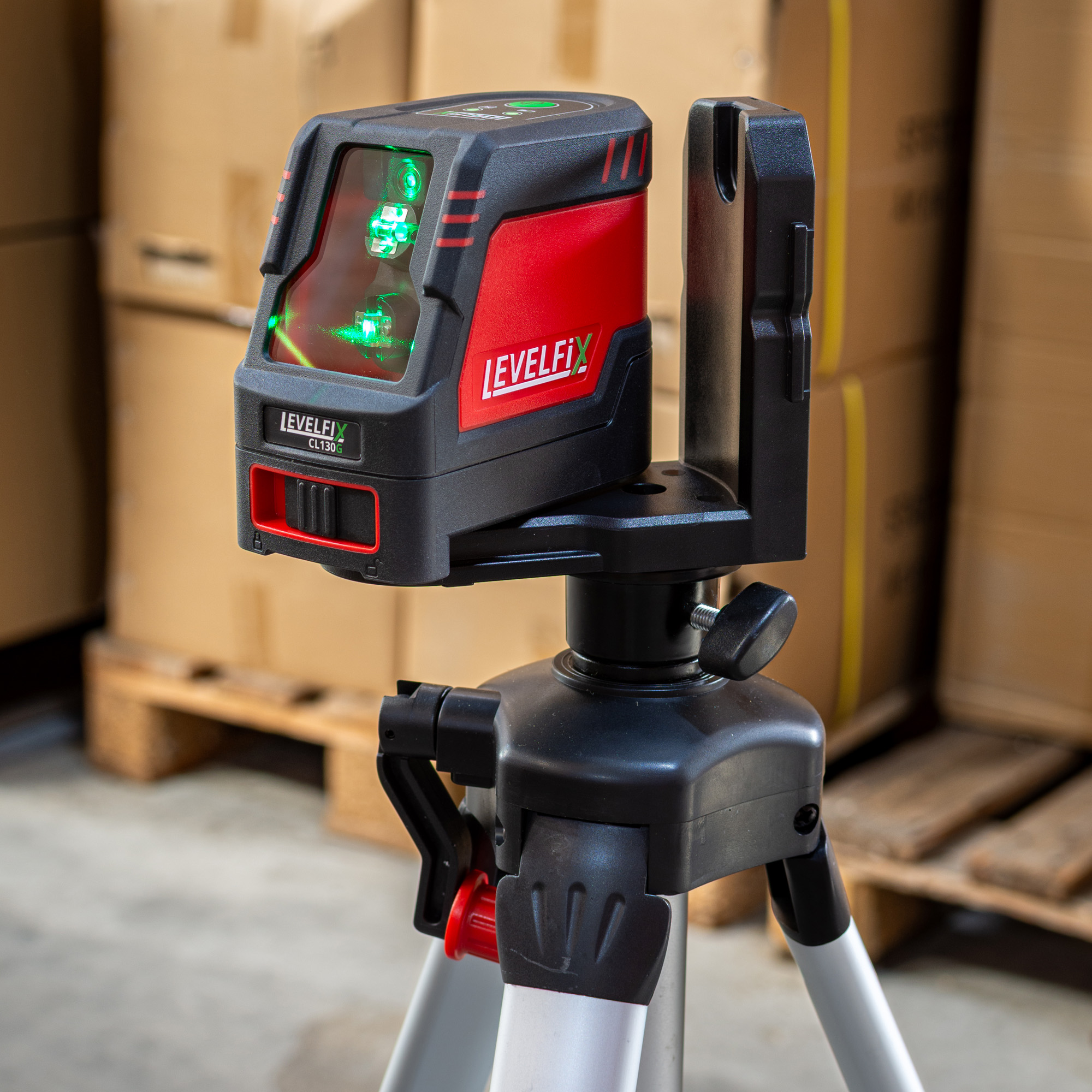 Levelfix Kruislijnlaser met groene lijn horizontaal en verticaal CL130G tot 30 meter zonder ontvanger, 50 meter met ontvanger (optioneel leverbaar) - Afbeelding 7