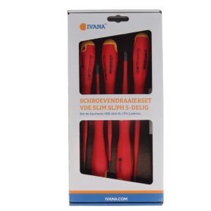 Ivana Schroevendraaierset VDE slim 5-delig Sleuf/Philips (kruiskop)56824 - Afbeelding 6