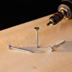 Woodies ultimate schroeven platkop 6,0x90/55mm torx met gratis T30 bit verzinkt deeldraad doos= 100 stuks - Afbeelding 2