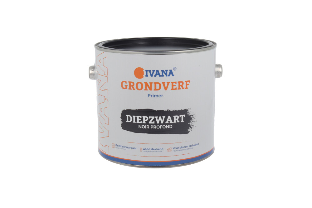 Ivana synthetische Grondverf zwart 2,5 liter 57302