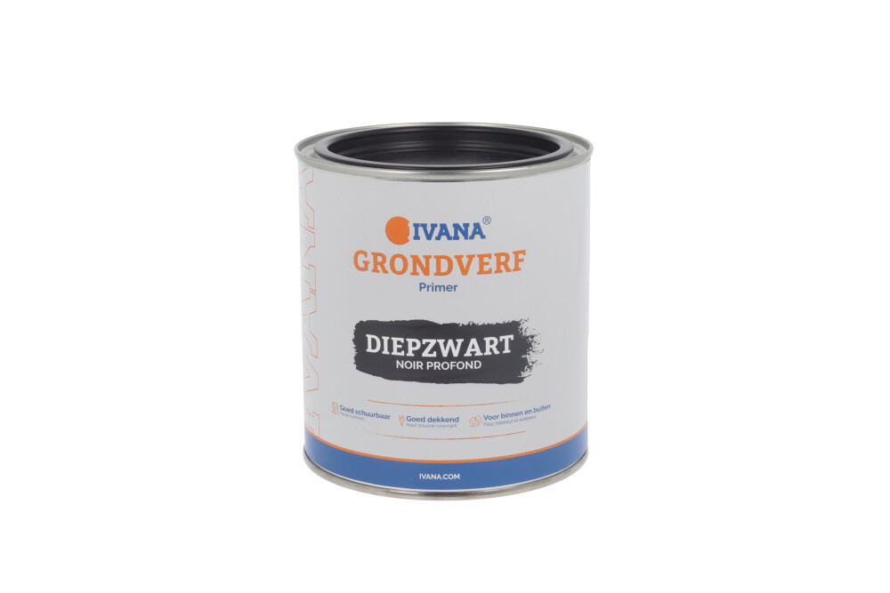 Ivana synthetische Grondverf zwart 1 liter 57303