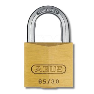 Abus Hangslot 65/30, slotkast van massief messing met 2 sleutels