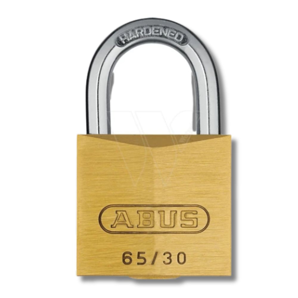 Abus Hangslot 65/30, slotkast van massief messing met 2 sleutels