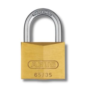 Abus Hangslot 65/35, slotkast van massief messing met 2 sleutels