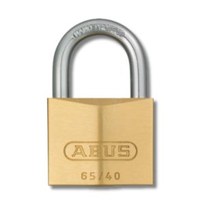 Abus Hangslot 65/40, slotkast van massief messing met 2 sleutels