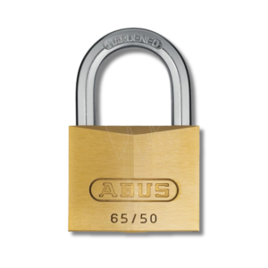 Abus Hangslot 65/50, slotkast van massief messing met 2 sleutels