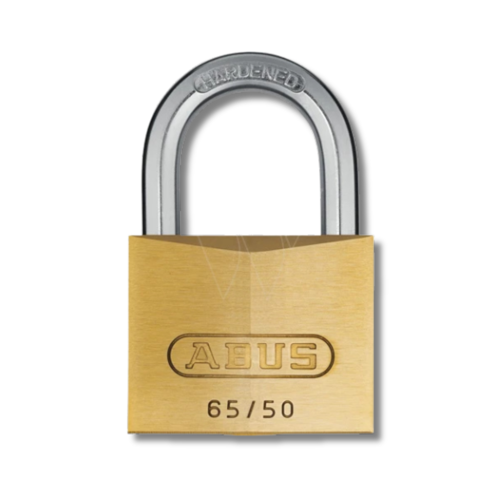 Abus Hangslot 65/50, slotkast van massief messing met 2 sleutels