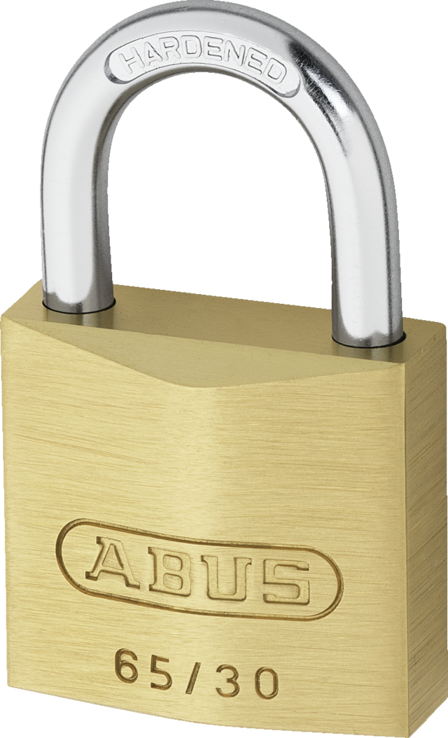Abus Hangslot 65/30, slotkast van massief messing met 2 sleutels - Afbeelding 2