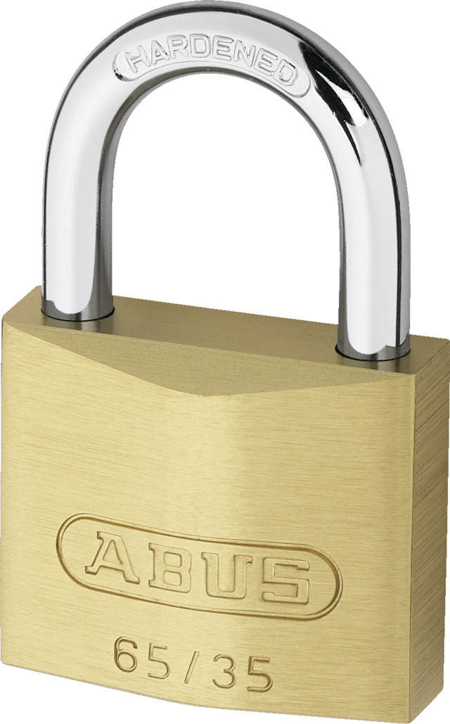 Abus Hangslot 65/35, slotkast van massief messing met 2 sleutels - Afbeelding 2