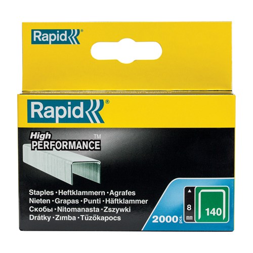 Rapid Vlakdraad Nieten Gegalvaniseerd lengte 8mm, breedte 10,6mm 2000 stuks type 140 (G)