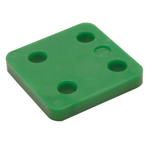 GB kunststof drukplaat 10 mm dik maximale drukbelasting 8000kg 34710.B048. Zak van 144 stuks