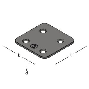 GB kunststof drukplaat 3 mm dik maximale drukbelasting 8000kg 34703.B048. Zak van 240 stuks - Afbeelding 3