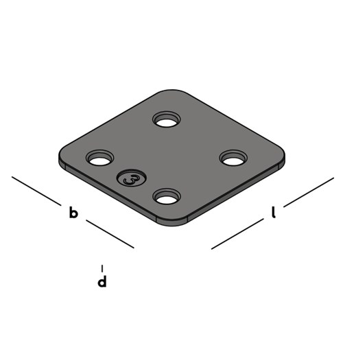 GB kunststof drukplaat 3 mm dik maximale drukbelasting 8000kg 34703.B048. Zak van 240 stuks - Afbeelding 3