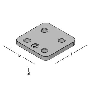 GB kunststof drukplaat 7 mm dik maximale drukbelasting 8000kg 34707.B048. Zak van 192 stuks - Afbeelding 3