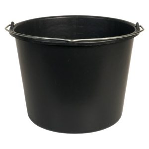 Gripline bouwemmer plastic zwart 20 liter