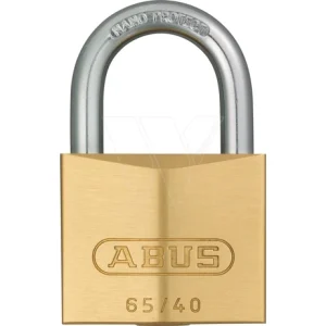 Abus Hangslot 65/40, slotkast van massief messing met 2 sleutels