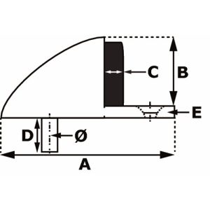 DX Deurstopper RVS 45 mm voor vloermontage. Compleet met schroef en plug 0526.100.2456 - Afbeelding 2