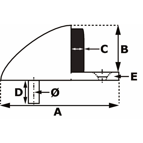 DX Deurstopper RVS 45 mm voor vloermontage. Compleet met schroef en plug 0526.100.2456 - Afbeelding 2