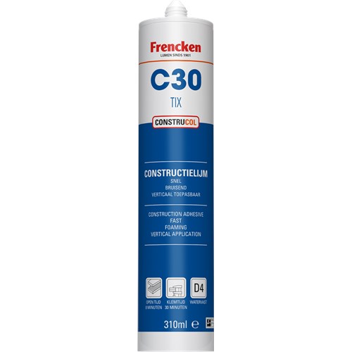 Frencken Constructielijm C30 Tix Beige met Komo keur 310 ml 125164